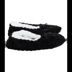 Flauschige Ballerina-Hausschuhe Janina, ABS-Druck