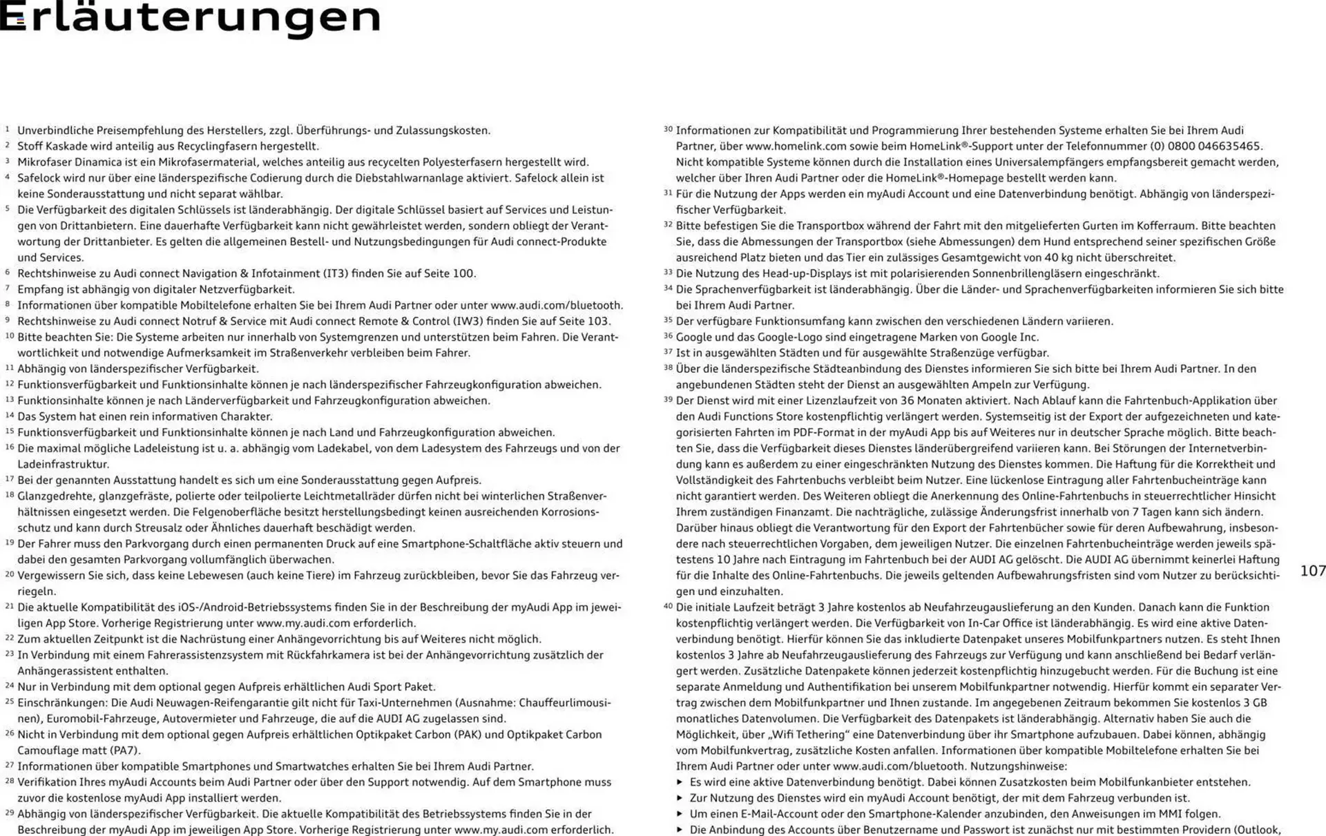 Audi Prospekt von 1. April bis 1. April 2027 - Prospekt seite 107