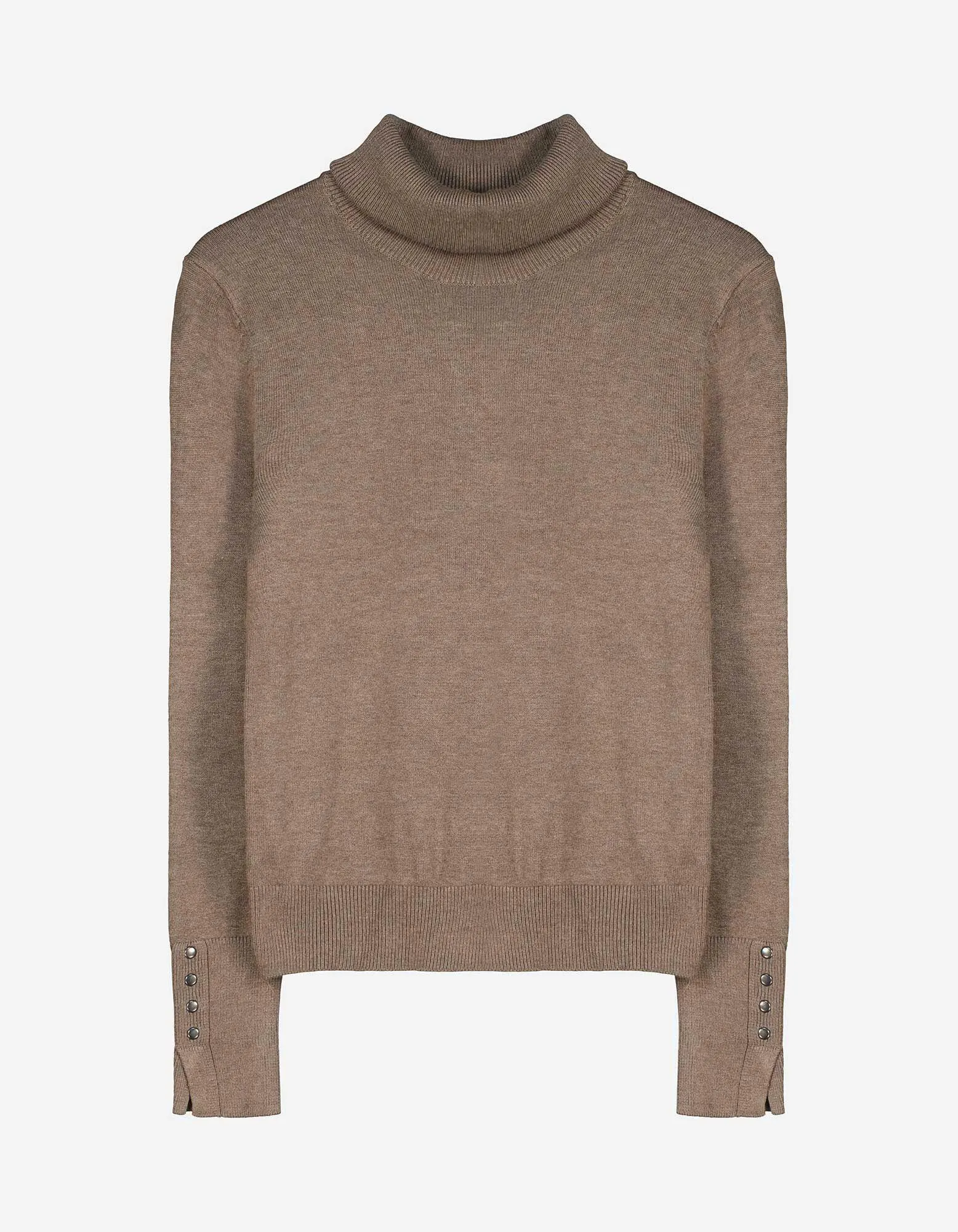 Strickpullover - Rollkragen - dunkelgrau