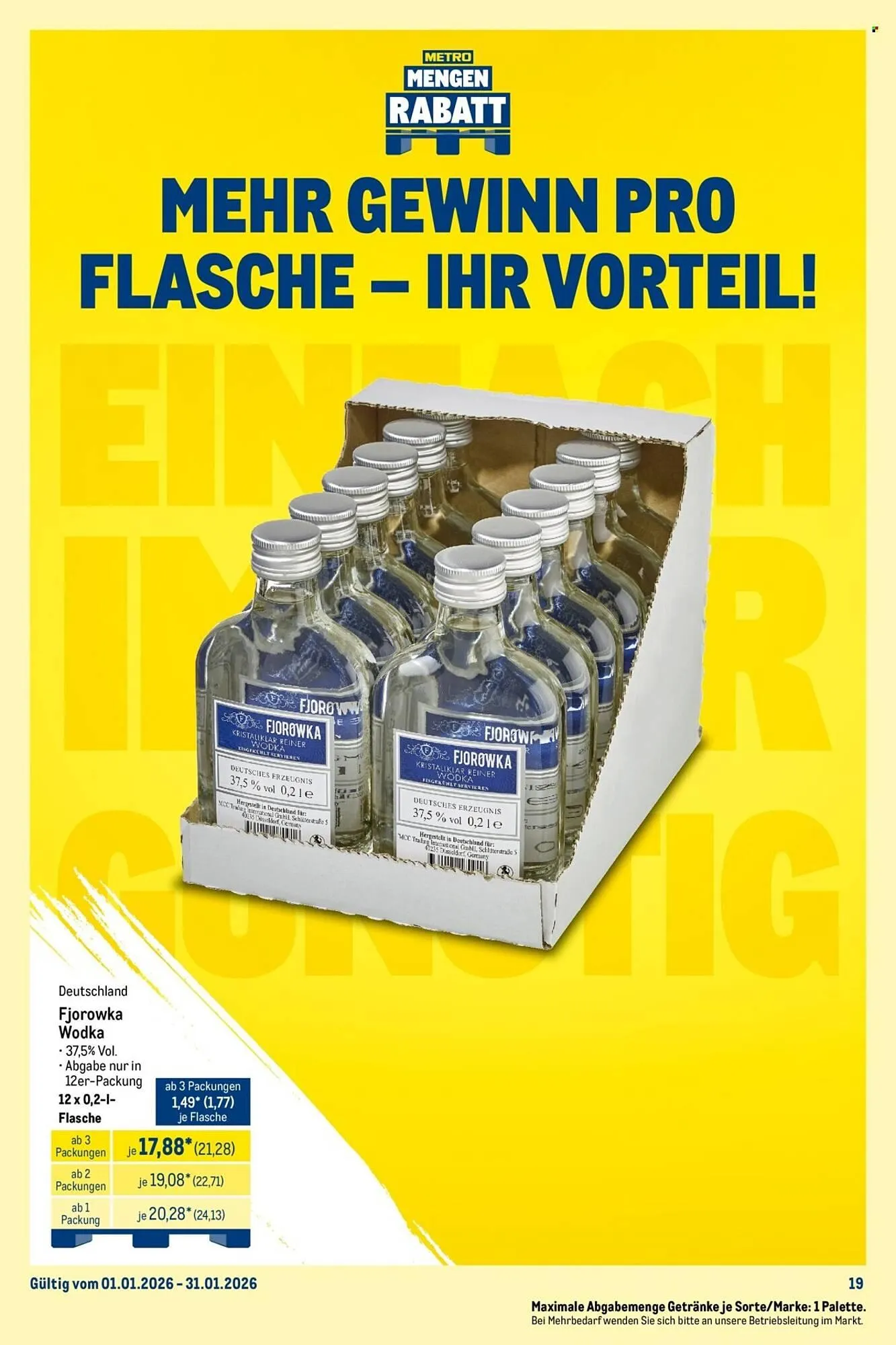 METRO Prospekt von 1. Januar bis 31. Januar 2026 - Prospekt seite 19
