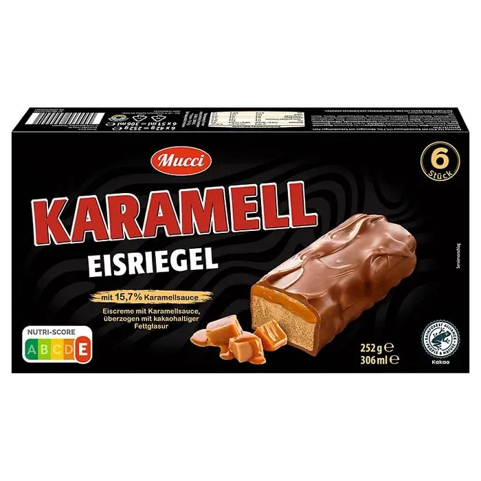 MUCCI Eisriegel 252 g, Karamel