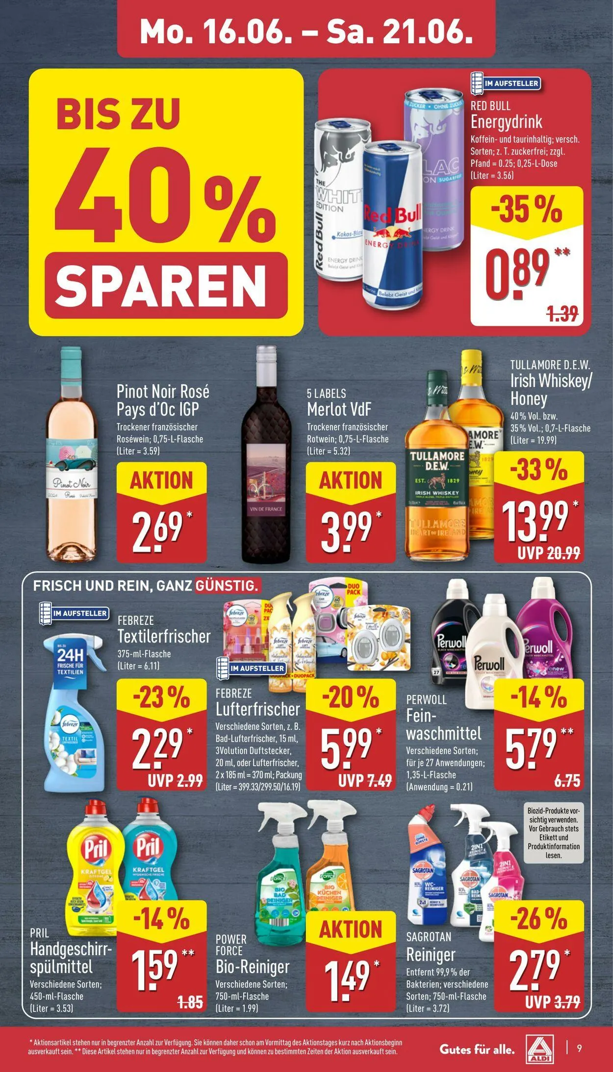 Aldi-Nord von 16. Juni bis 21. Juni 2025 - Prospekt seite 9