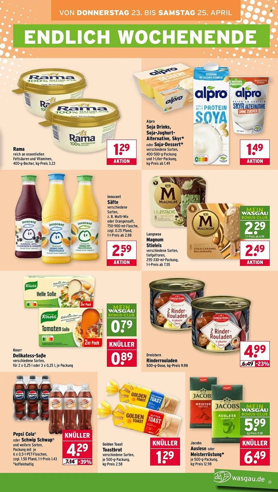 Wasgau Prospekt von 20. April bis 25. April 2026 - Prospekt seite 25