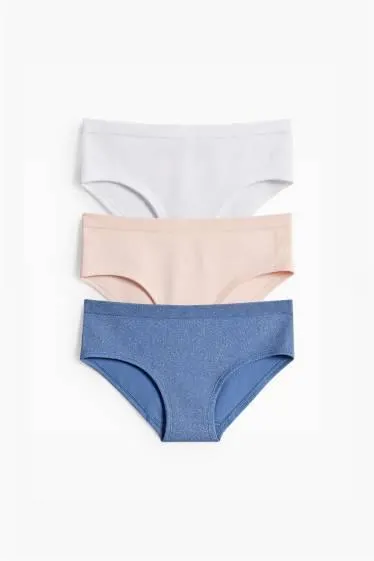 Multipack of 3 - knickers - ribbed