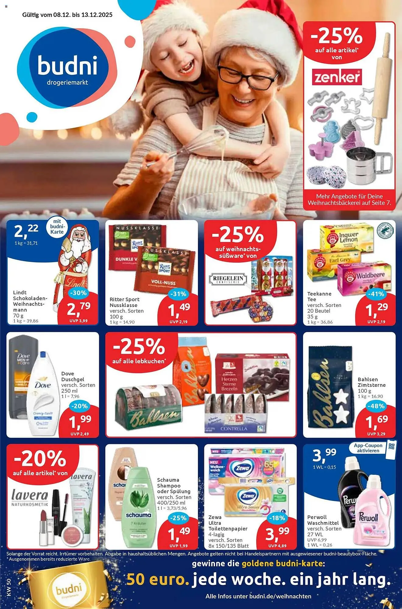 Budni Prospekt von 8. Dezember bis 13. Dezember 2025 - Prospekt seite 1