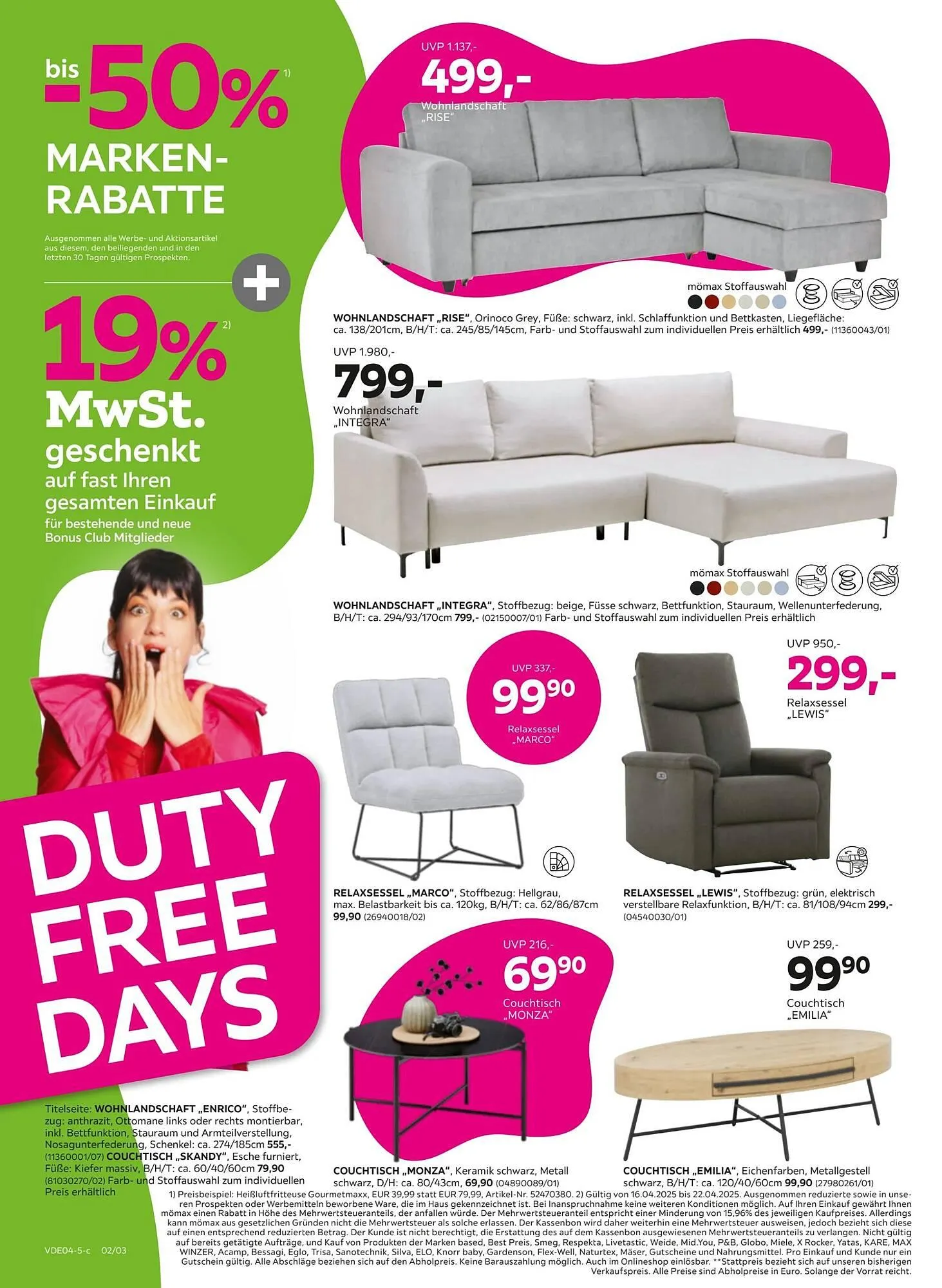 Mömax Prospekt von 14. April bis 24. April 2025 - Prospekt seite 2