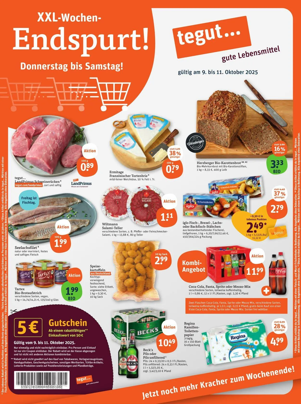 Tegut Aktueller Prospekt von 29. September bis 5. Oktober 2025 - Prospekt seite 1
