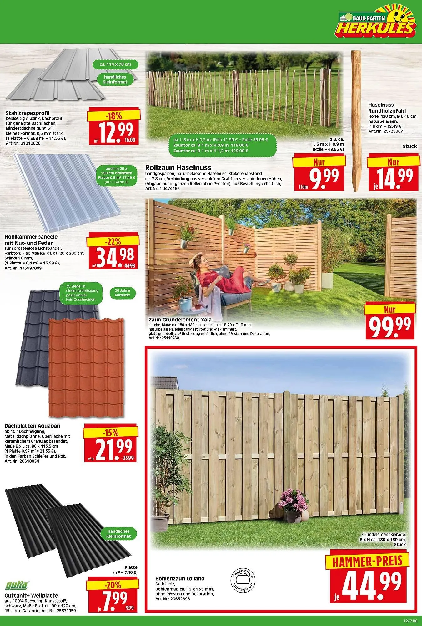 Herkules Baumarkt Prospekt von 16. März bis 21. März 2026 - Prospekt seite 7