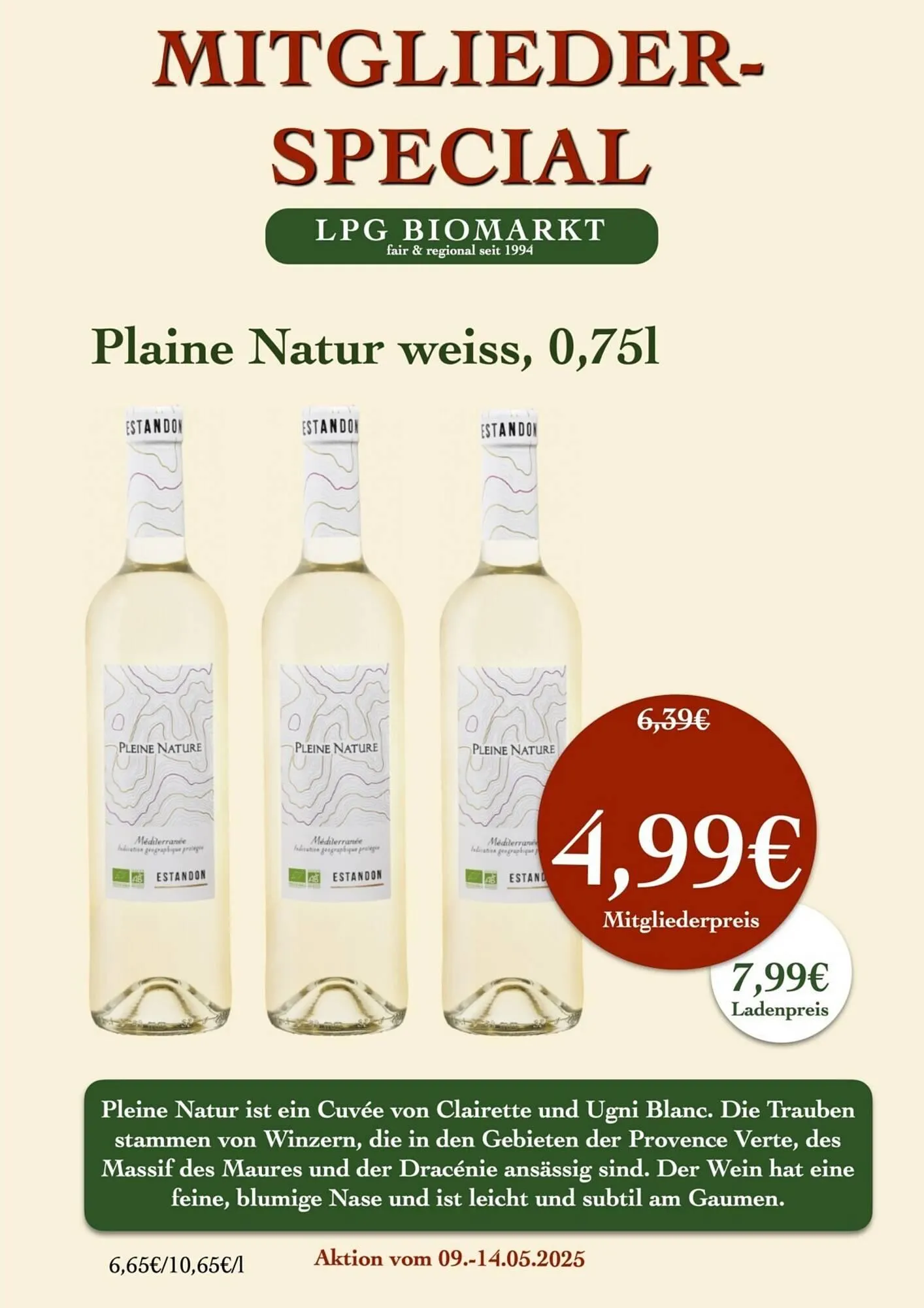LPG Biomarkt Prospekt von 9. Mai bis 14. Mai 2025 - Prospekt seite 9