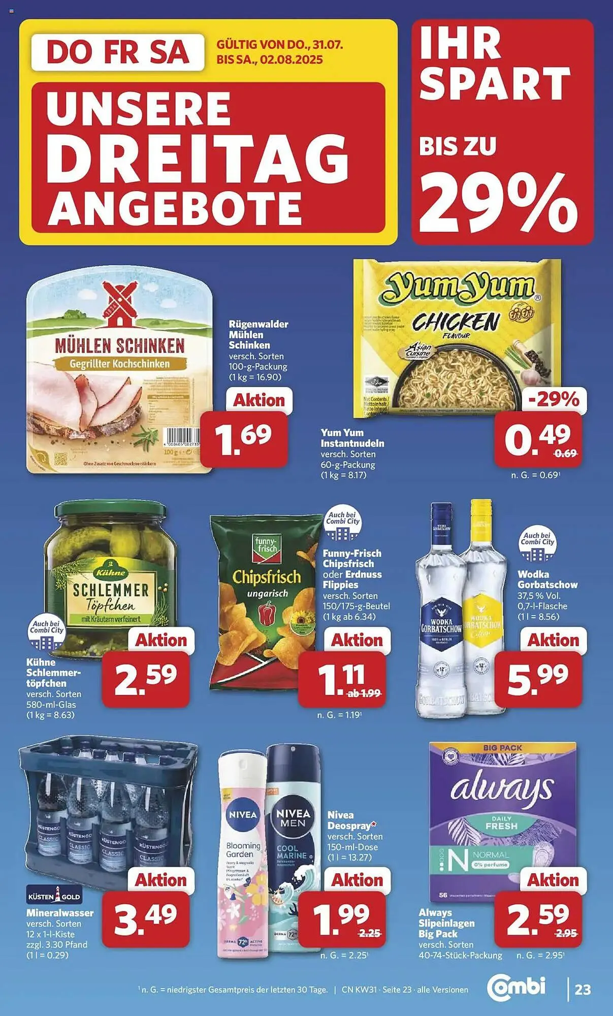 Combi Prospekt von 28. Juli bis 2. August 2025 - Prospekt seite 31