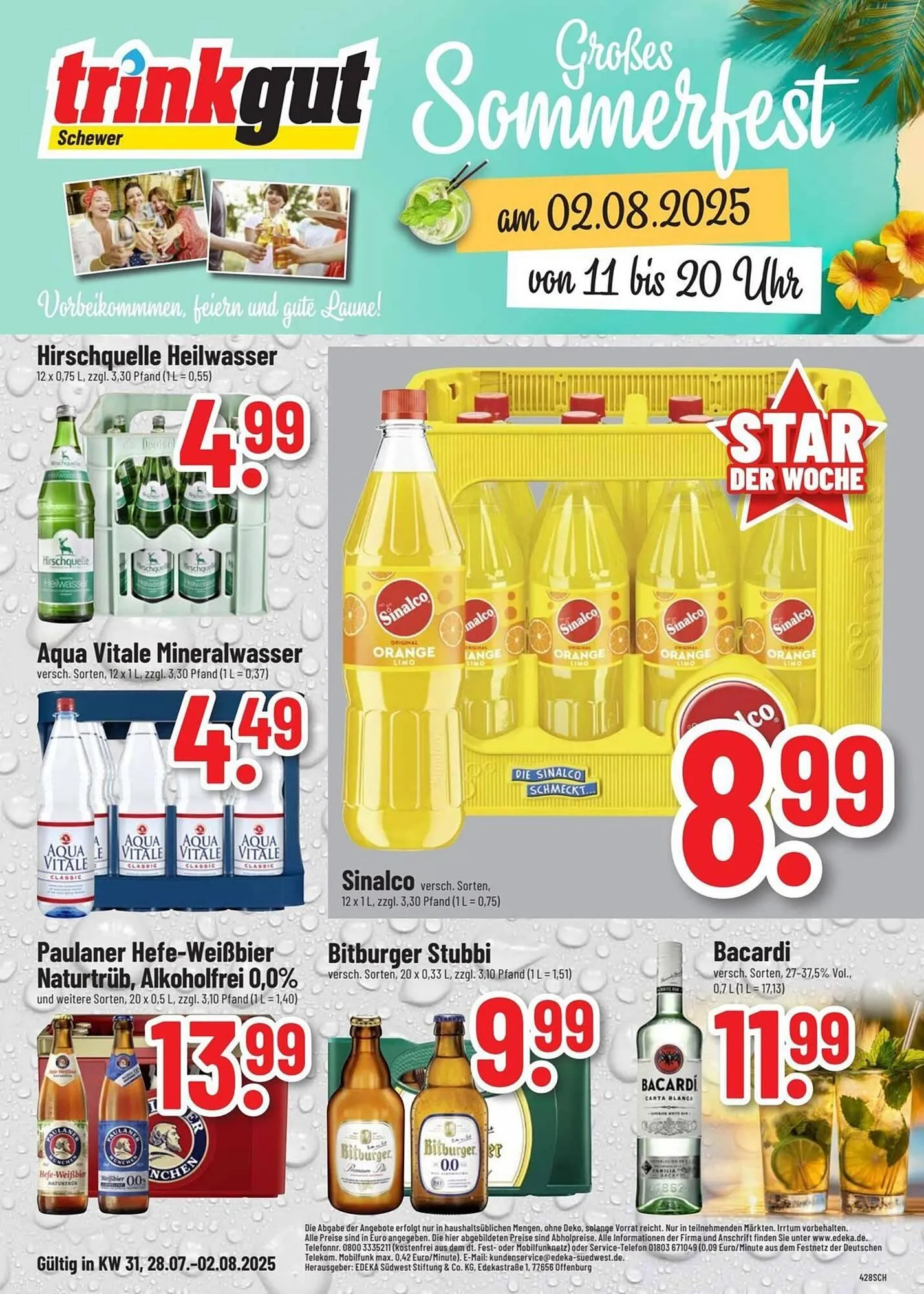 trinkgut Prospekt von 28. Juli bis 2. August 2025 - Prospekt seite 1