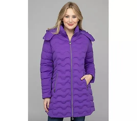 CENTIGRADE Steppjacke Steppmix abnehmbare Kapuze 2-Wege-Zipper