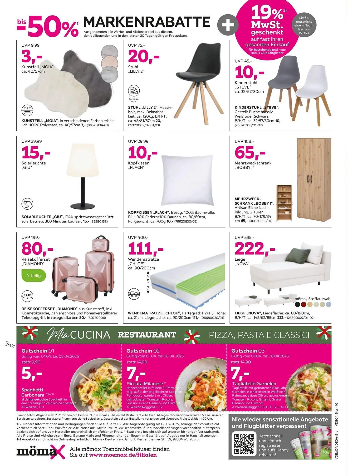 Mömax Prospekt von 31. März bis 9. April 2025 - Prospekt seite 16