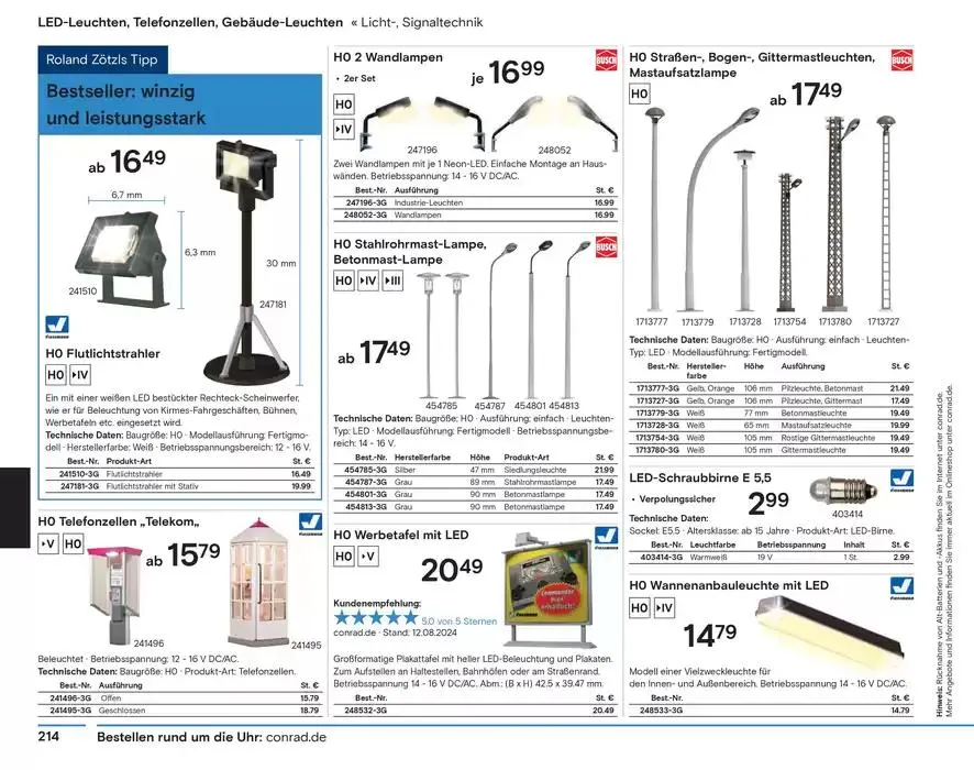 Modellbahn Katalog von 29. Oktober bis 31. Dezember 2025 - Prospekt seite 216