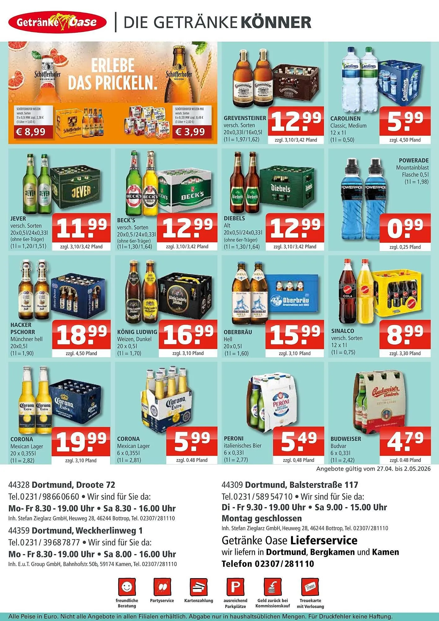 Getränke Oase Prospekt von 27. April bis 2. Mai 2026 - Prospekt seite 2