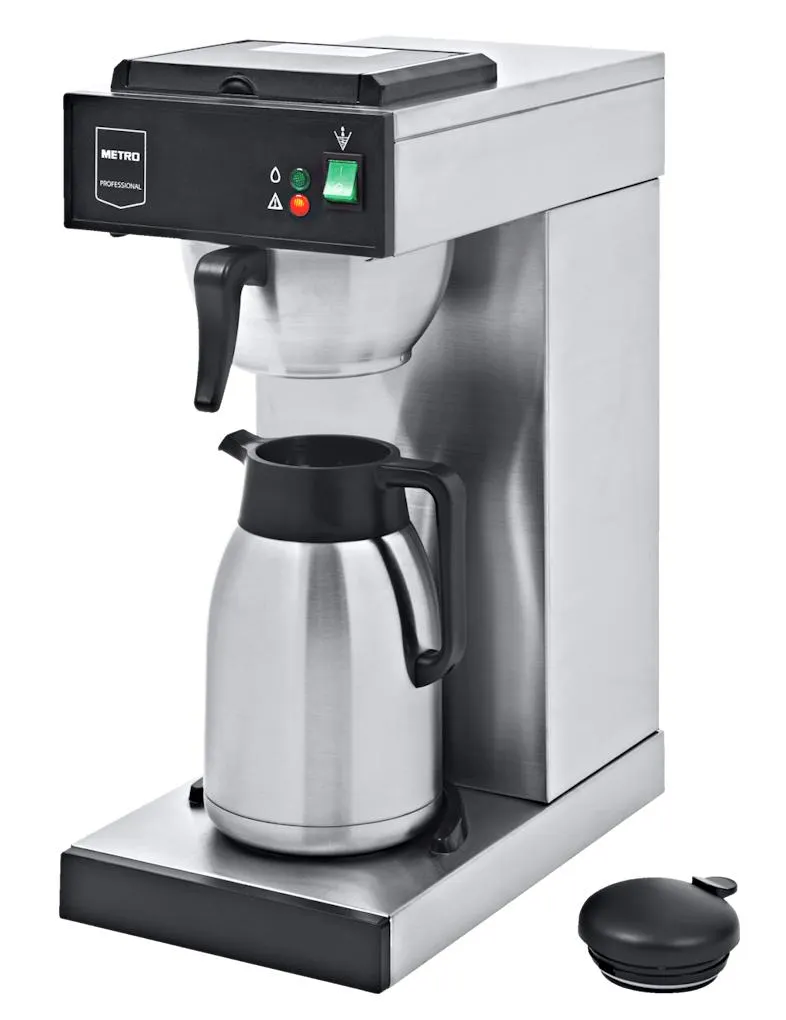 METRO Professional Filterkaffeemaschine GCT2001, Edelstahl, 21.5 x 41 x 52 cm, 1.9 L, 2000 W, inkl. Isolierkanne, silber