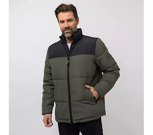 CENTIGRADE Herren Steppjacke Stehkragen 2-Wege-Reißverschluss Reißverschlusstaschen