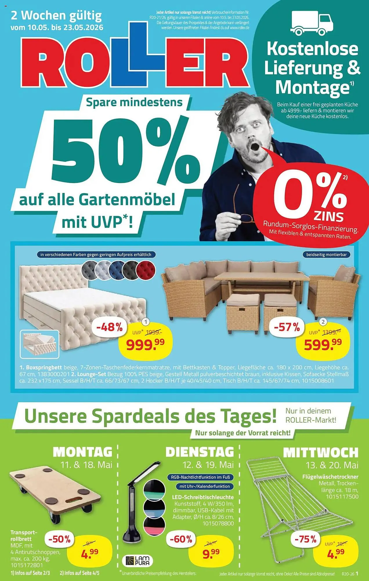 ROLLER Prospekt von 10. Mai bis 23. Mai 2026 - Prospekt seite 1