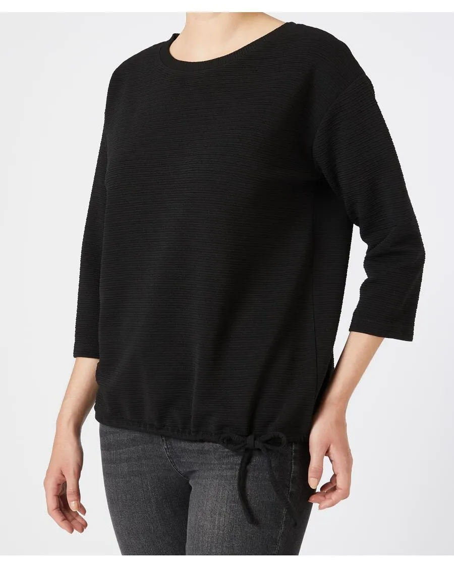 Schwarzes Shirt Janina, 3/4-Arm