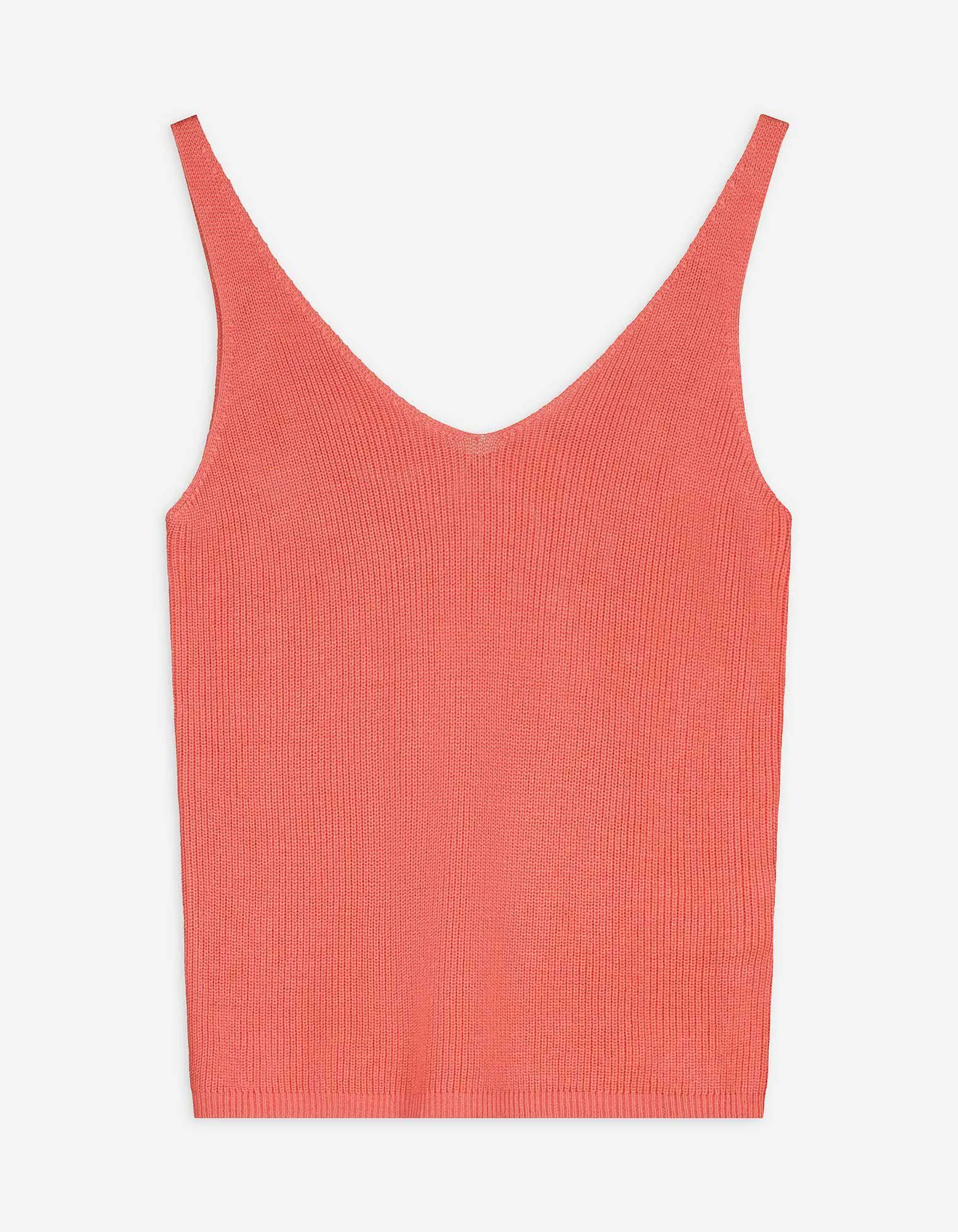 Stricktop - V-Ausschnitt - hellrot