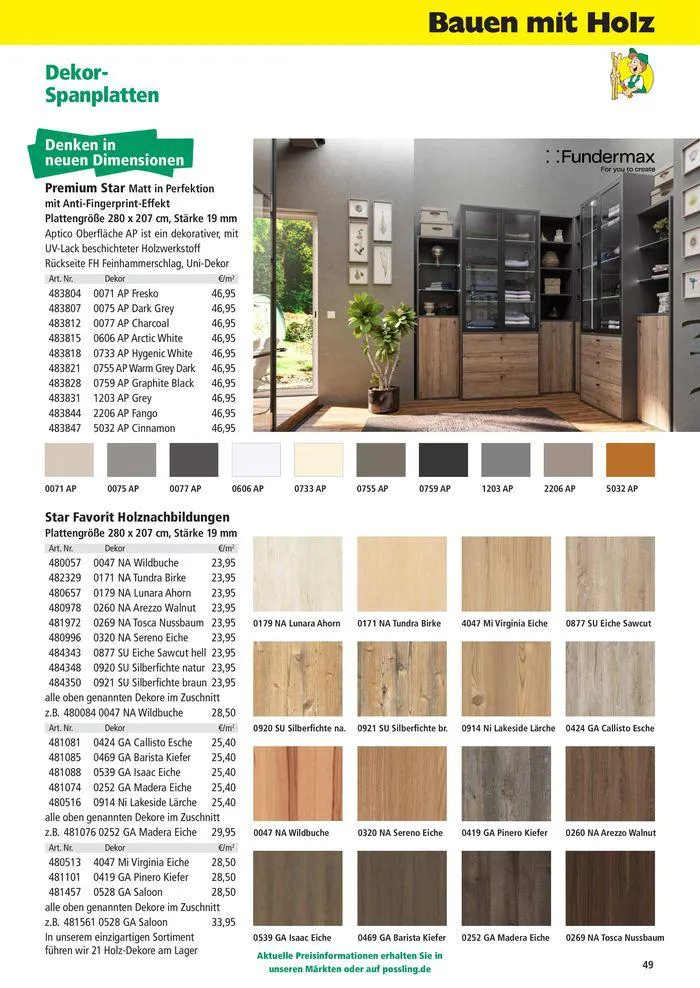 Holz-& Baukatalog 2024/25 von 27. März bis 31. Januar 2025 - Prospekt seite 49