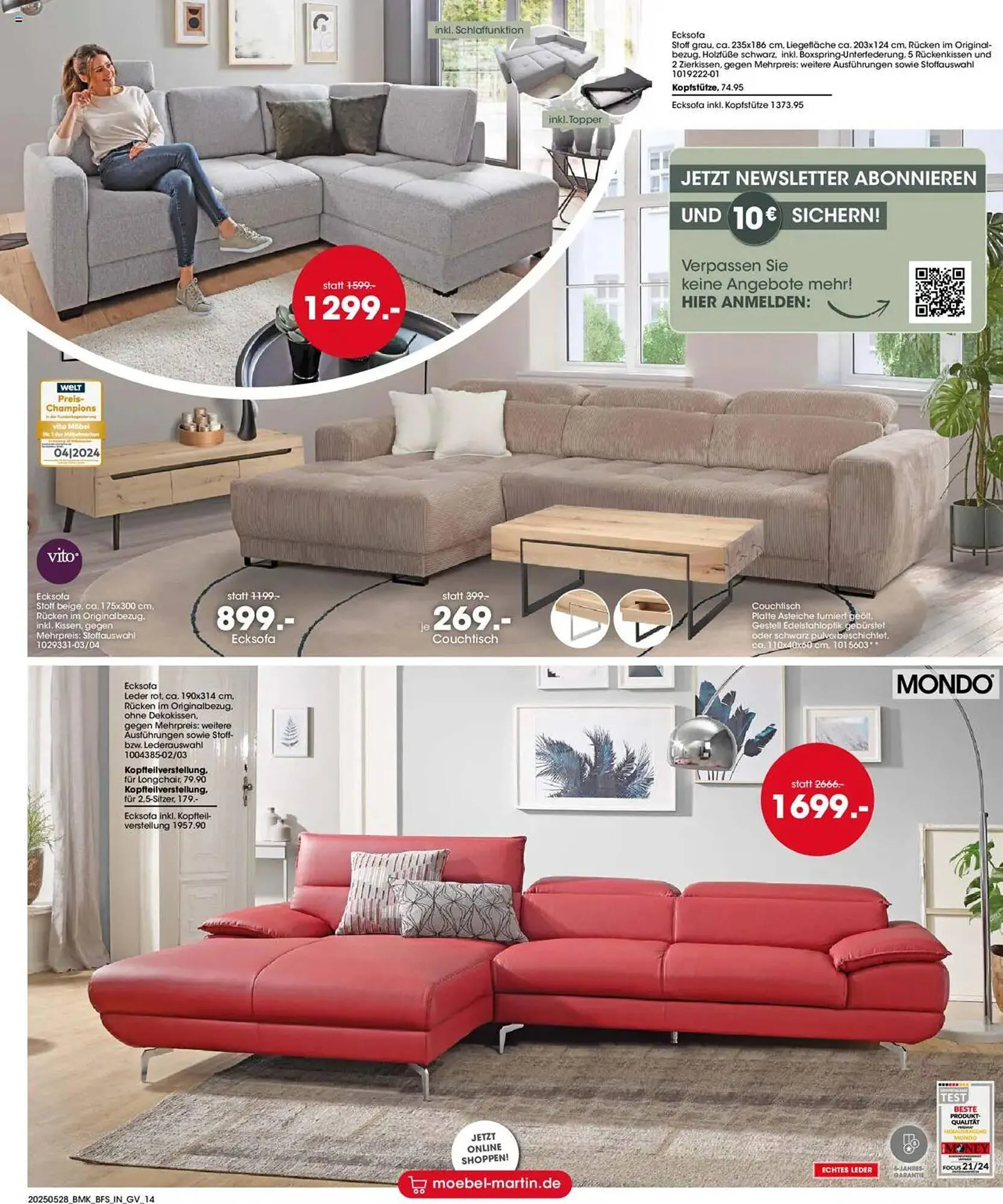 Möbel Martin Prospekt von 28. Mai bis 24. Juni 2025 - Prospekt seite 14