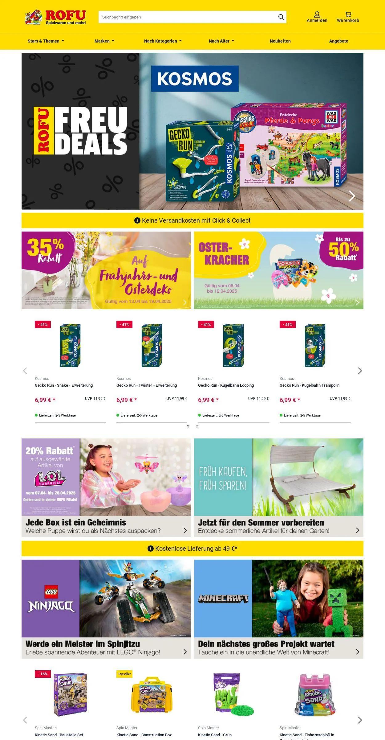 ROFU Kinderland Aktueller Prospekt von 7. April bis 16. April 2025 - Prospekt seite 1