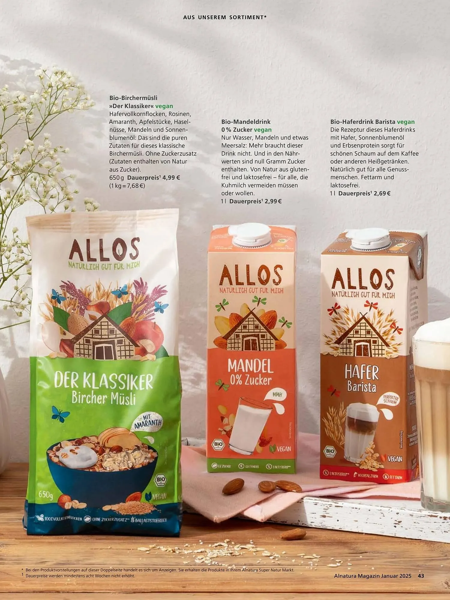 Alnatura Prospekt von 8. Januar bis 1. Februar 2025 - Prospekt seite 43