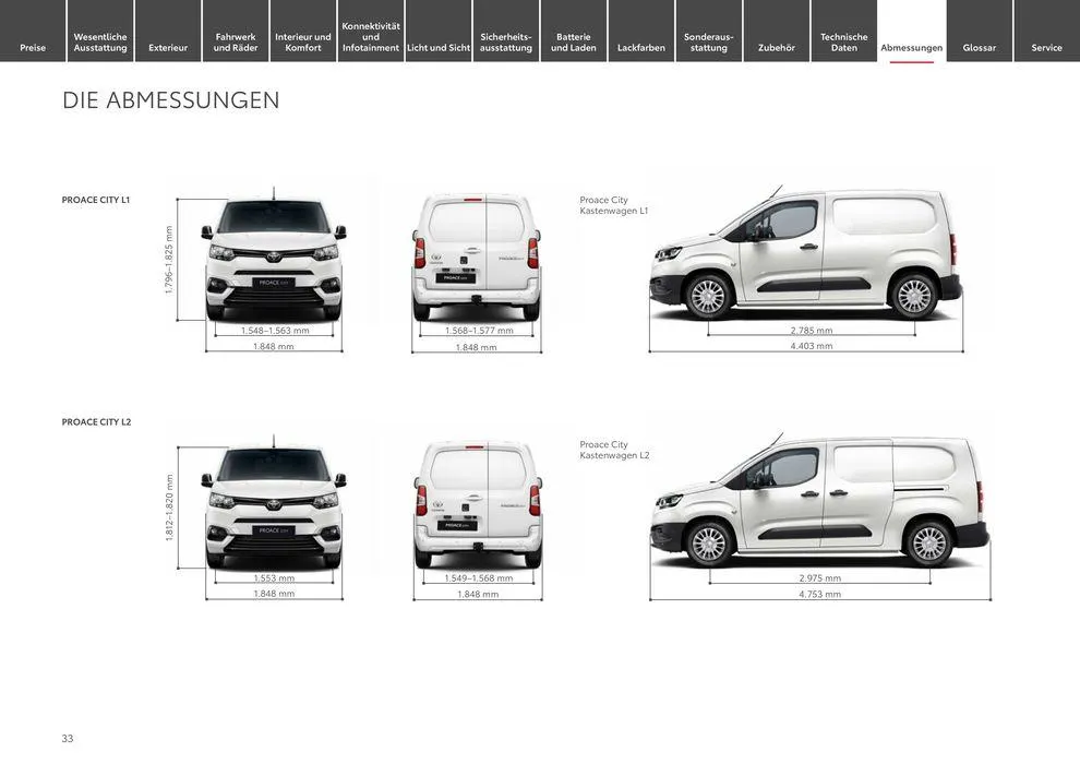 Toyota Proace City / Proace City Electric von 1. Mai bis 1. Mai 2025 - Prospekt seite 33