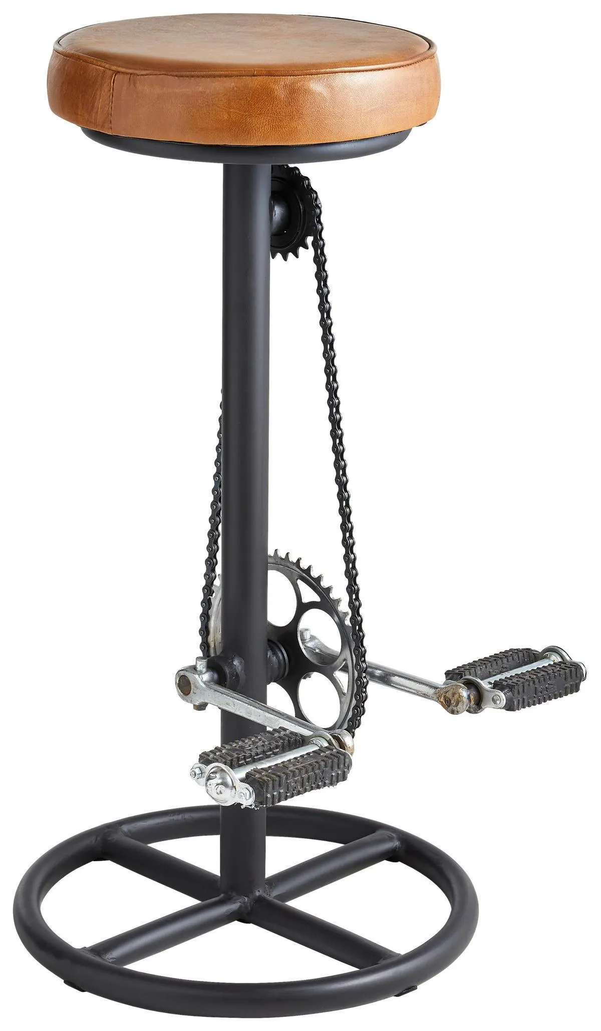 Echtleder Braun, Schwarz Eisen