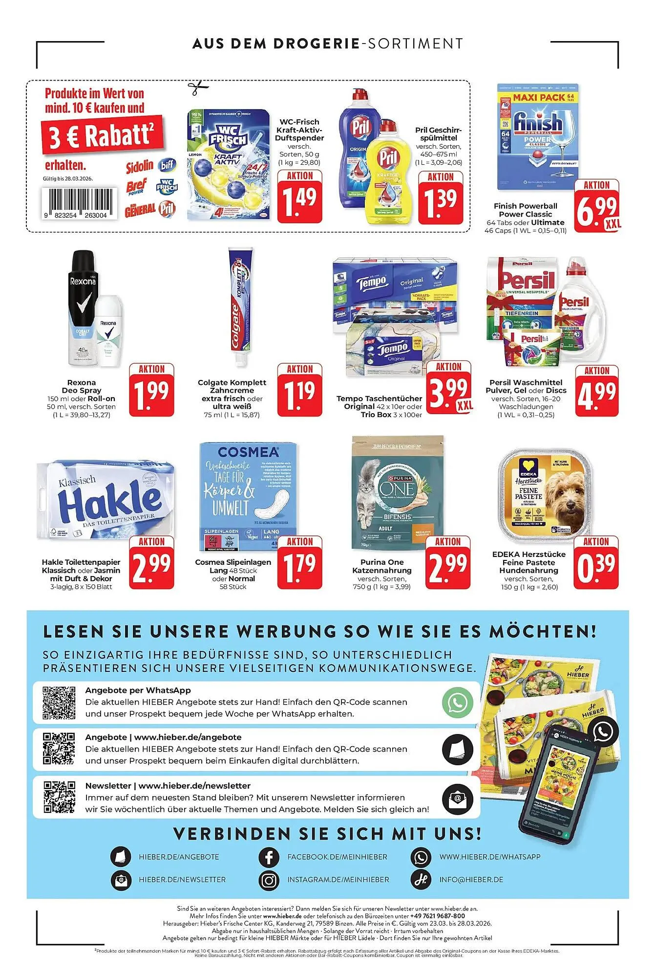 Hieber's Frische Center Prospekt von 22. März bis 28. März 2026 - Prospekt seite 16