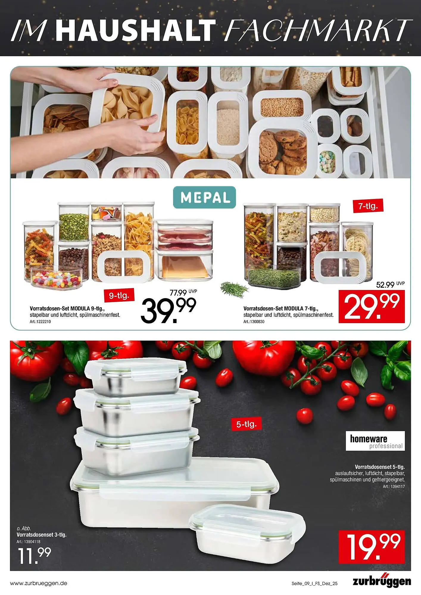 Zurbrüggen Prospekt von 1. Dezember bis 26. Januar 2026 - Prospekt seite 9