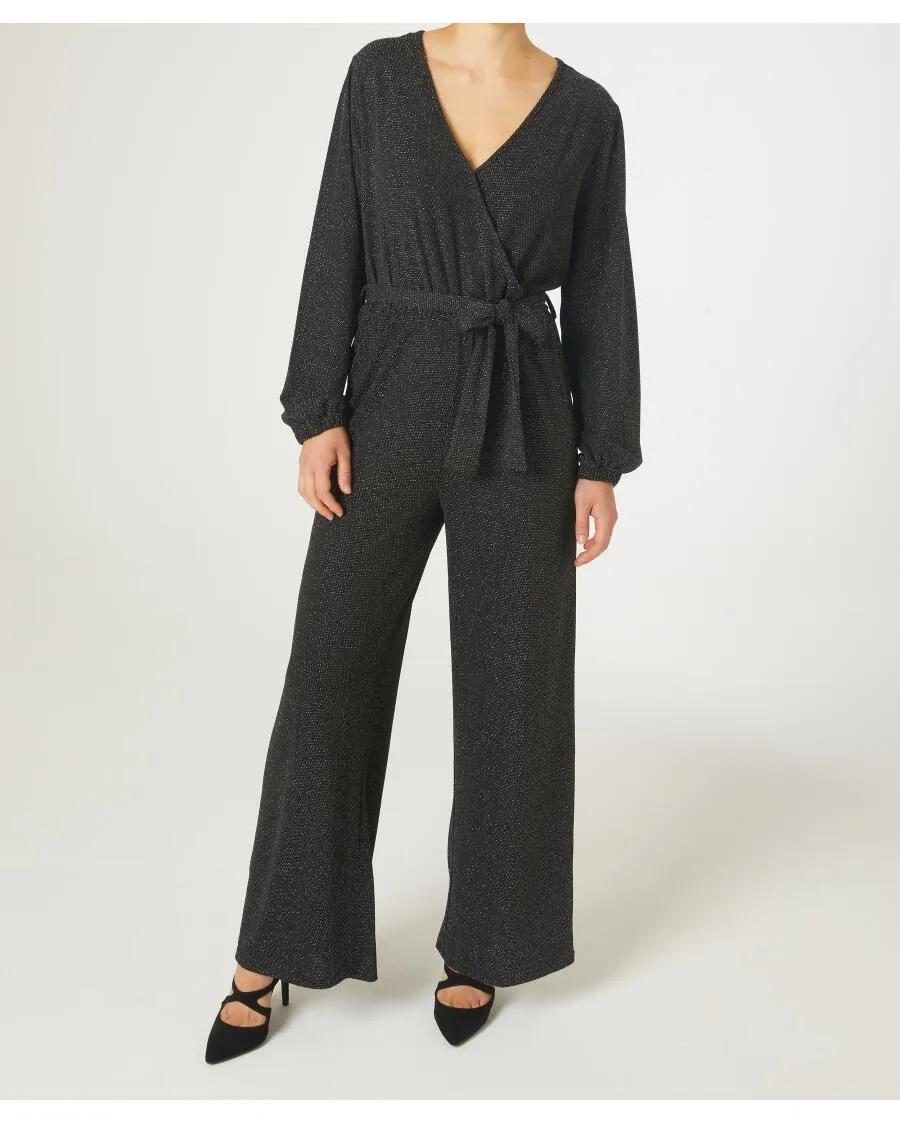 Glitzernder Jumpsuit Janina, elastischer Taillenbund