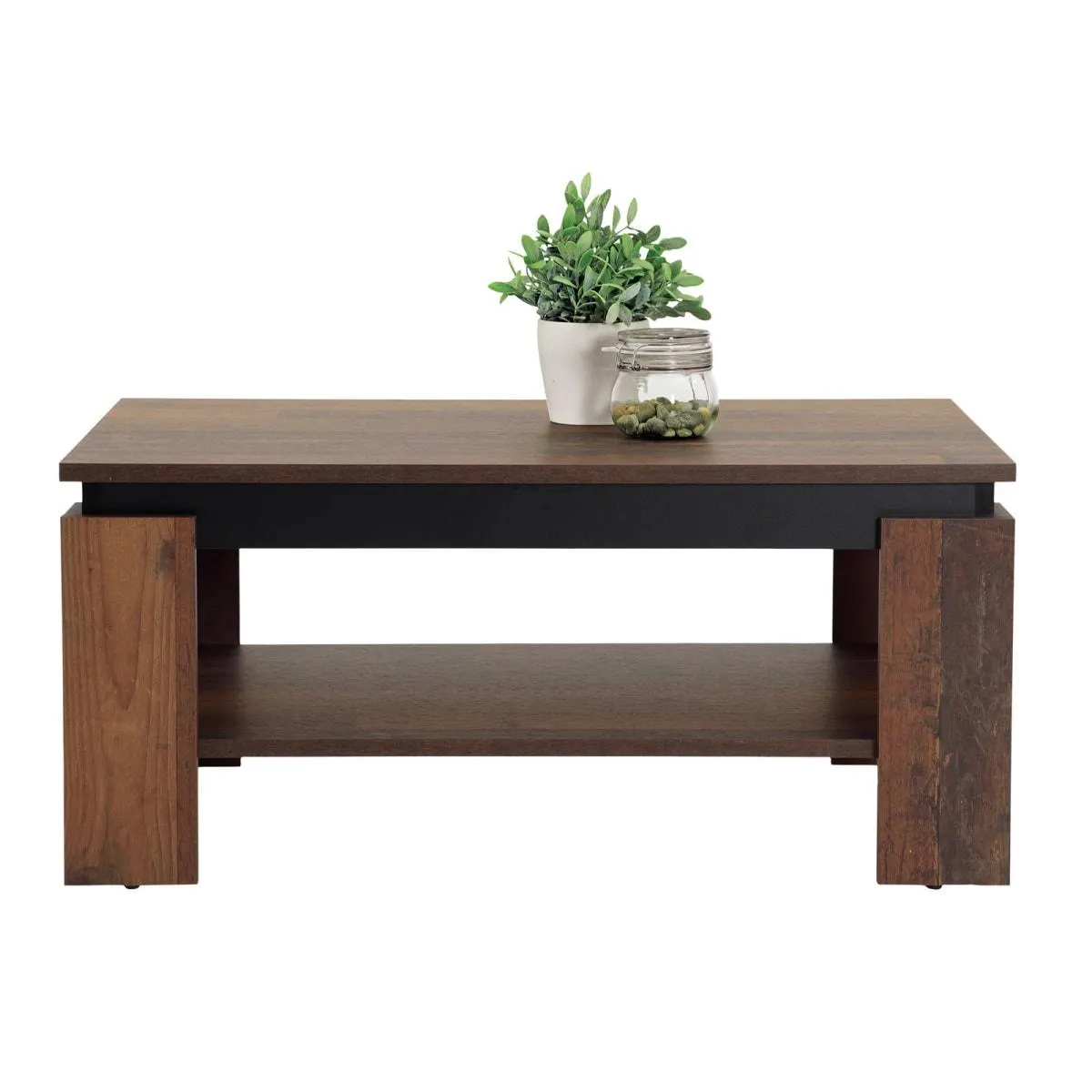 Couchtisch TIM II 90 x 60 cm Old Wood /schwarz