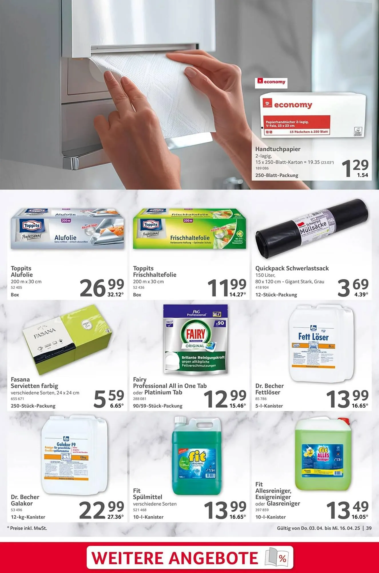 Selgros Prospekt von 3. April bis 16. April 2025 - Prospekt seite 39