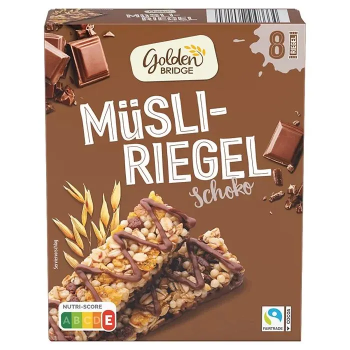 GOLDEN BRIDGE Müsli-Riegel 8 x 25 g, Schoko