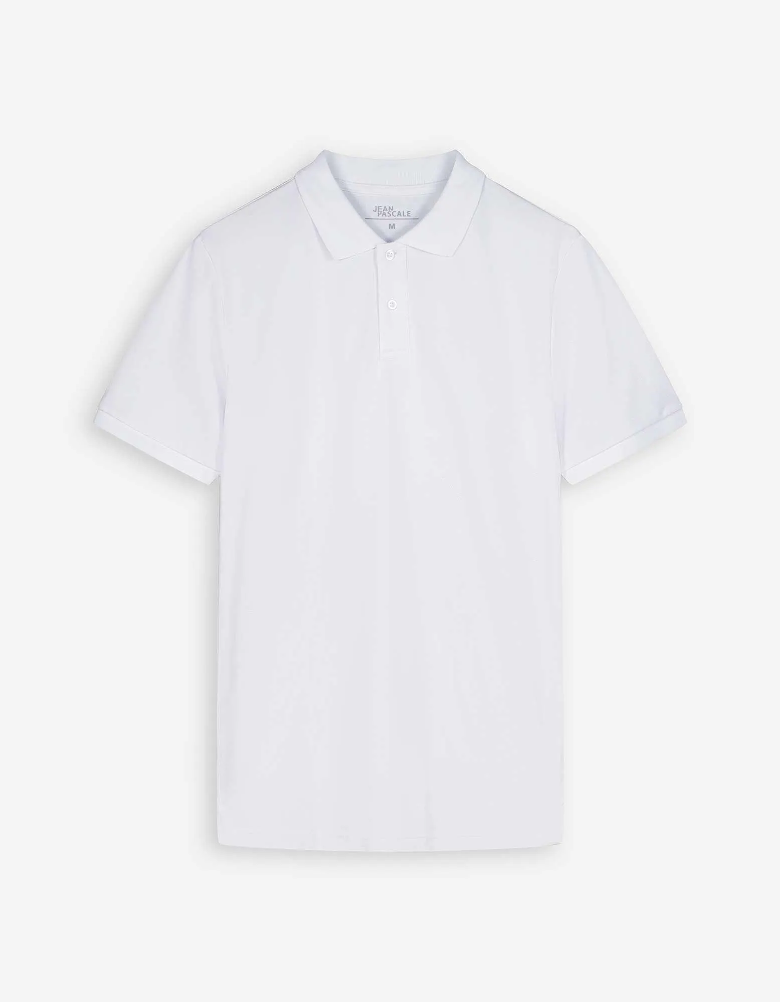 Poloshirt - Knopfverschluss - weiß