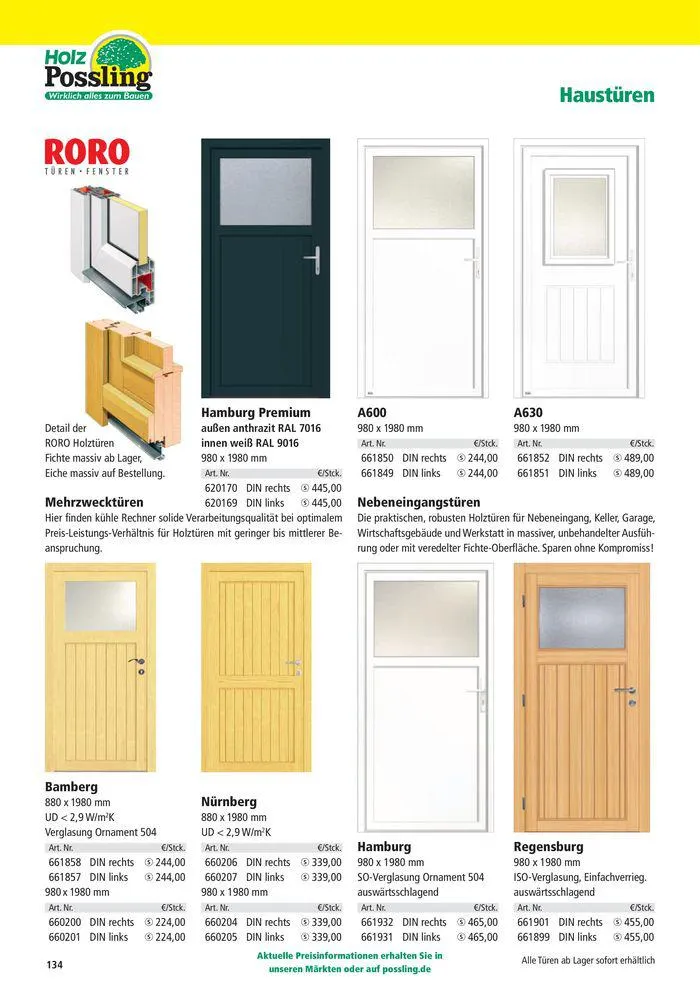 Holz-& Baukatalog 2024/25 von 27. März bis 31. Januar 2025 - Prospekt seite 134