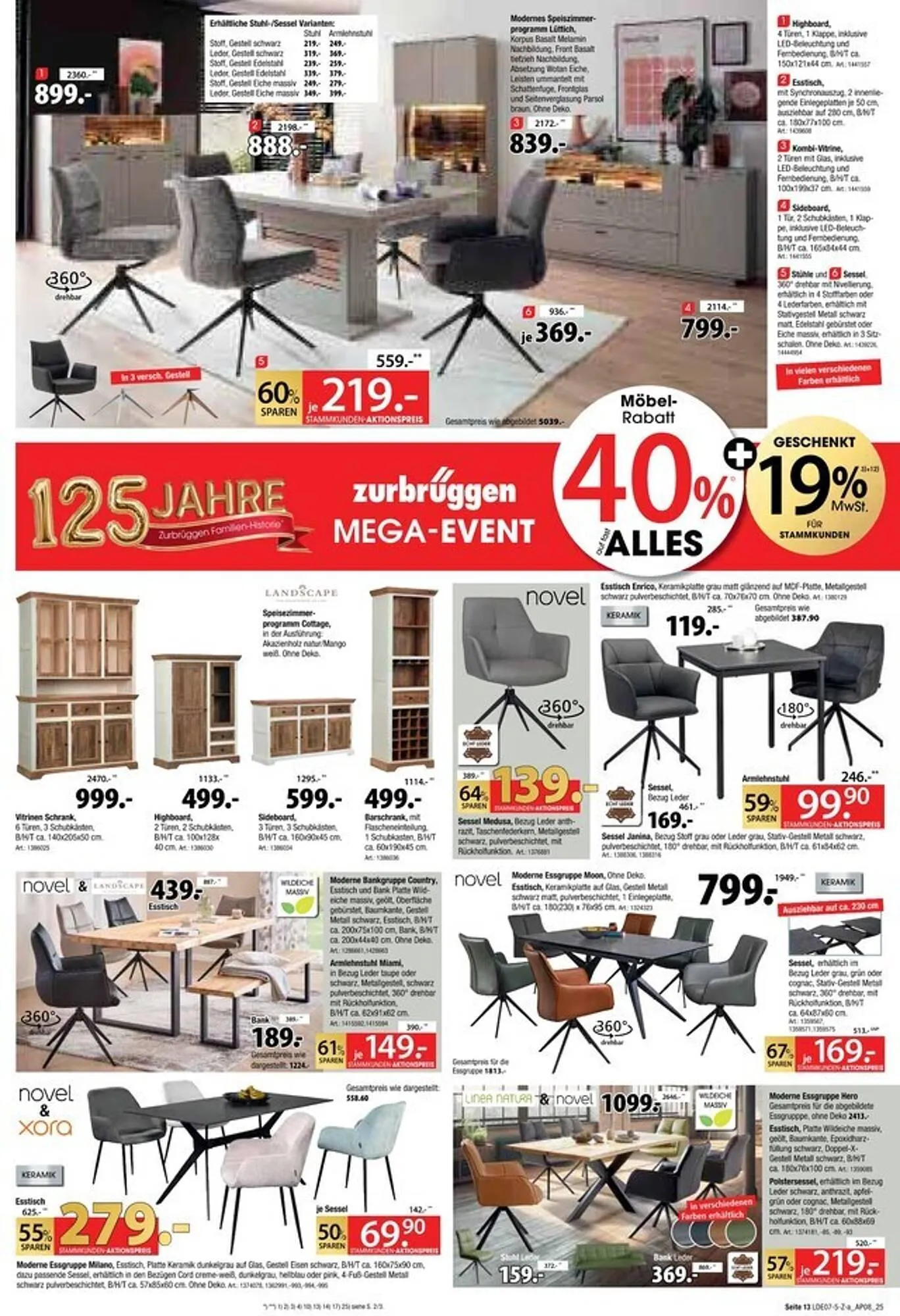 Zurbrüggen Prospekt von 19. Juli bis 2. August 2025 - Prospekt seite 13