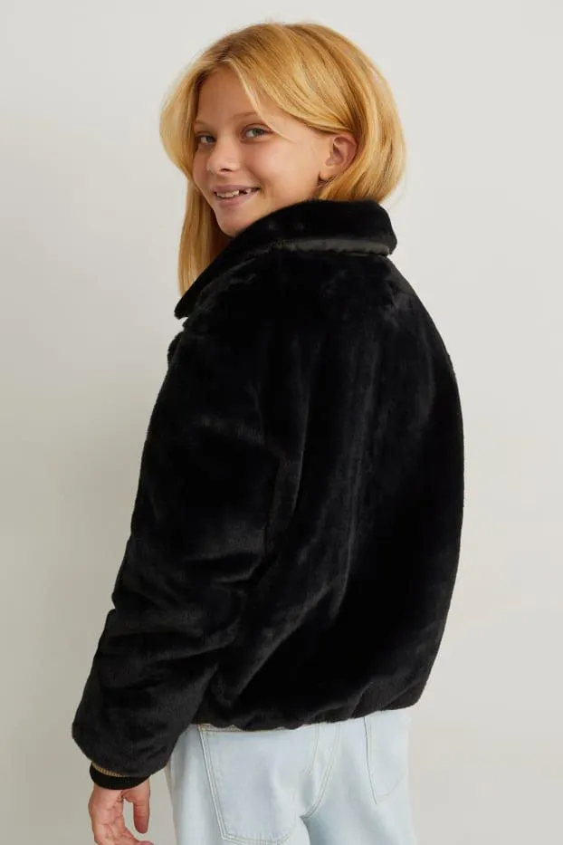 Faux fur jacket