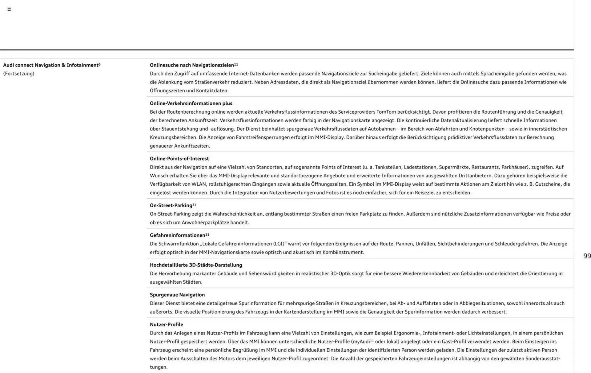 Audi Prospekt von 1. April bis 1. April 2027 - Prospekt seite 99