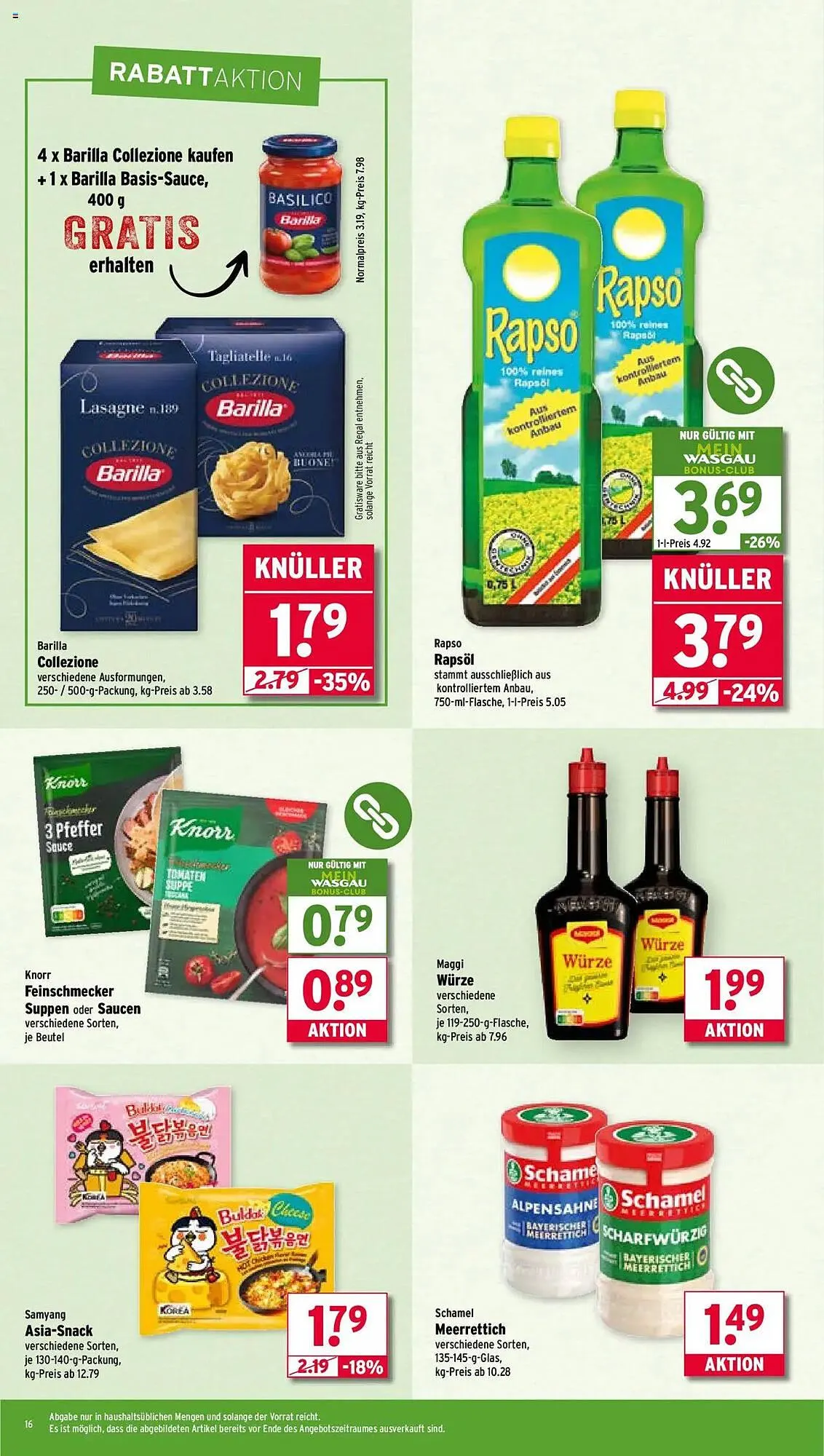 Wasgau Prospekt von 7. Juli bis 12. Juli 2025 - Prospekt seite 16