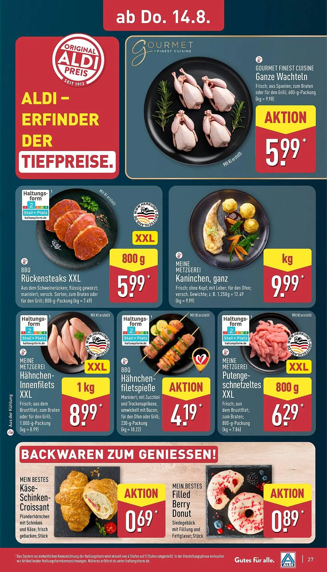 Aldi Nord Prospekt von 11. August bis 16. August 2025 - Prospekt seite 27