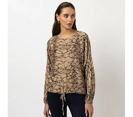 Wählen Sie Ihre Variante: STEFFEN SCHRAUT Bluse Rundhalsausschnitt Bindebänder figurumspielend