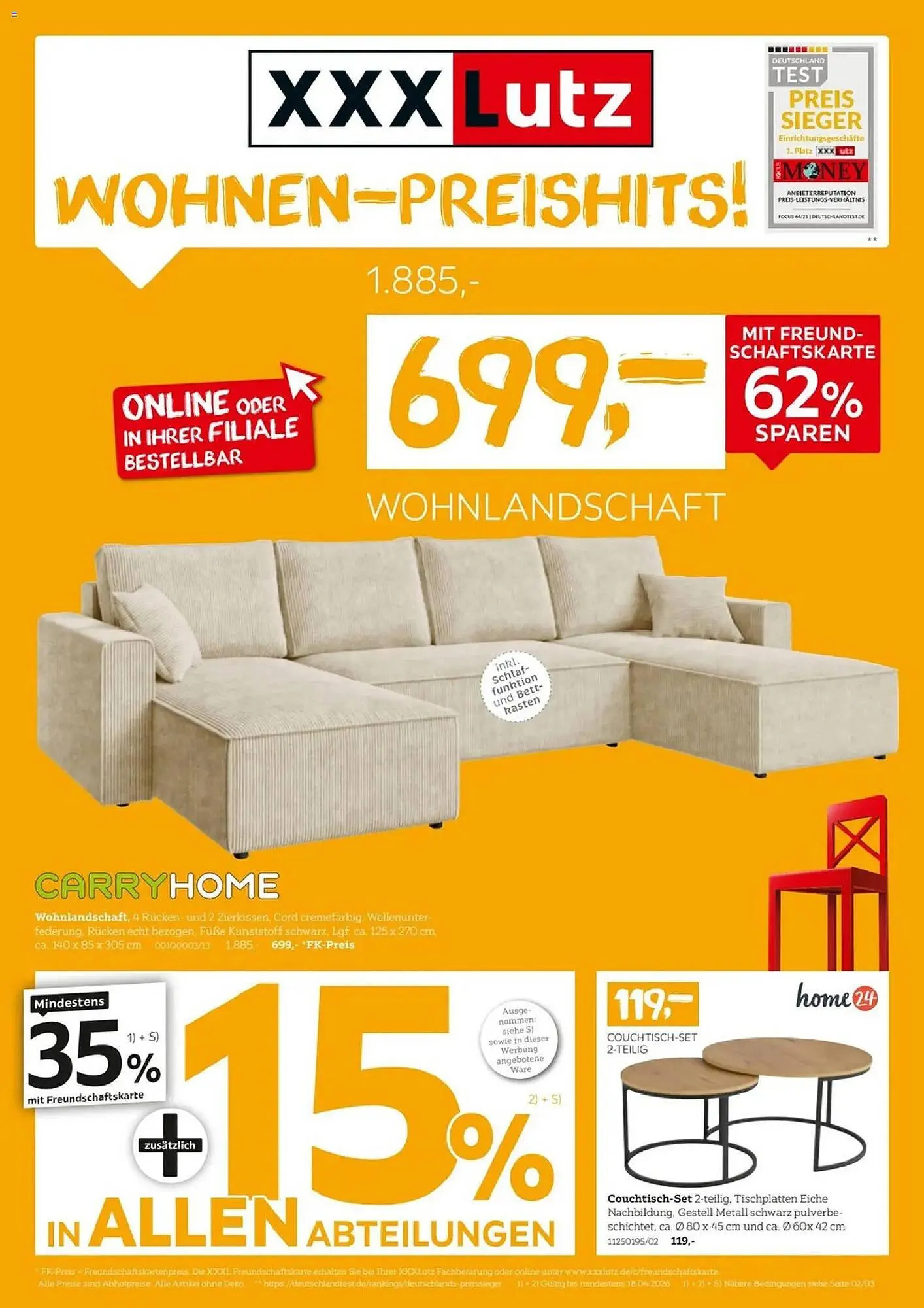 XXXLutz Prospekt von 4. April bis 18. April 2026 - Prospekt seite 1