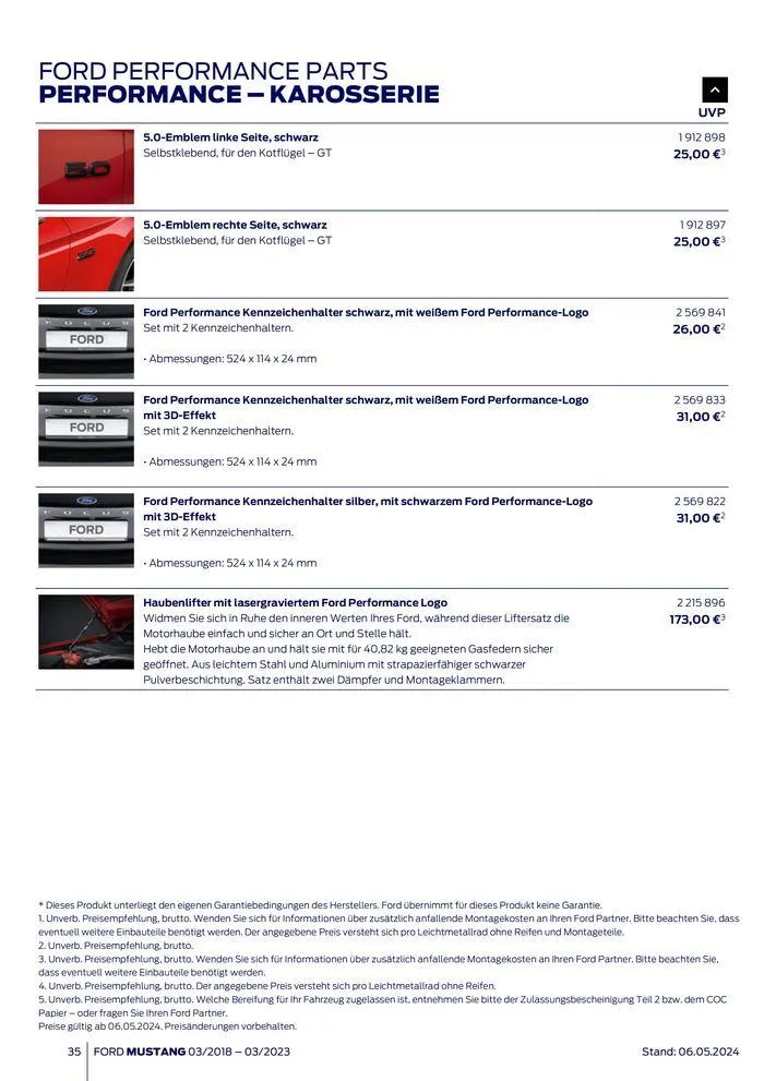FORD MUSTANG von 9. Mai bis 9. Mai 2025 - Prospekt seite 35