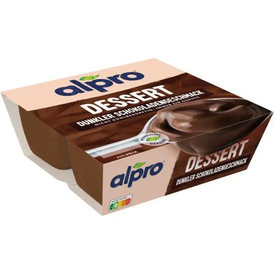 Alpro Soya Dessert Dunkle Schokolade feinherb 4ST 500G