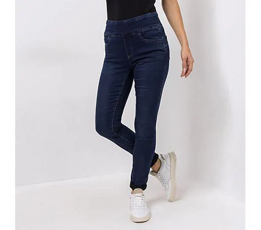 DINE 'N' DANCE Jeggings Rundumdehnbund Umschlag schmales Bein