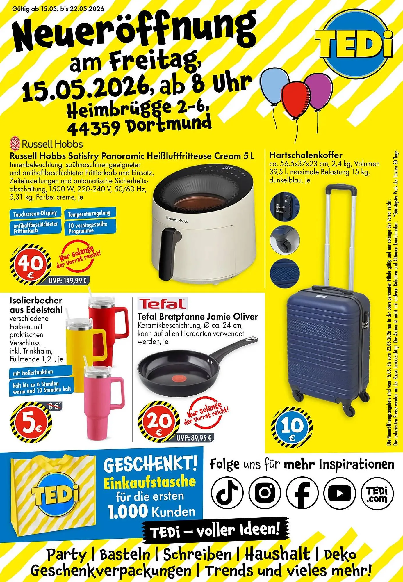 TEDi Prospekt von 15. Mai bis 22. Mai 2026 - Prospekt seite 1