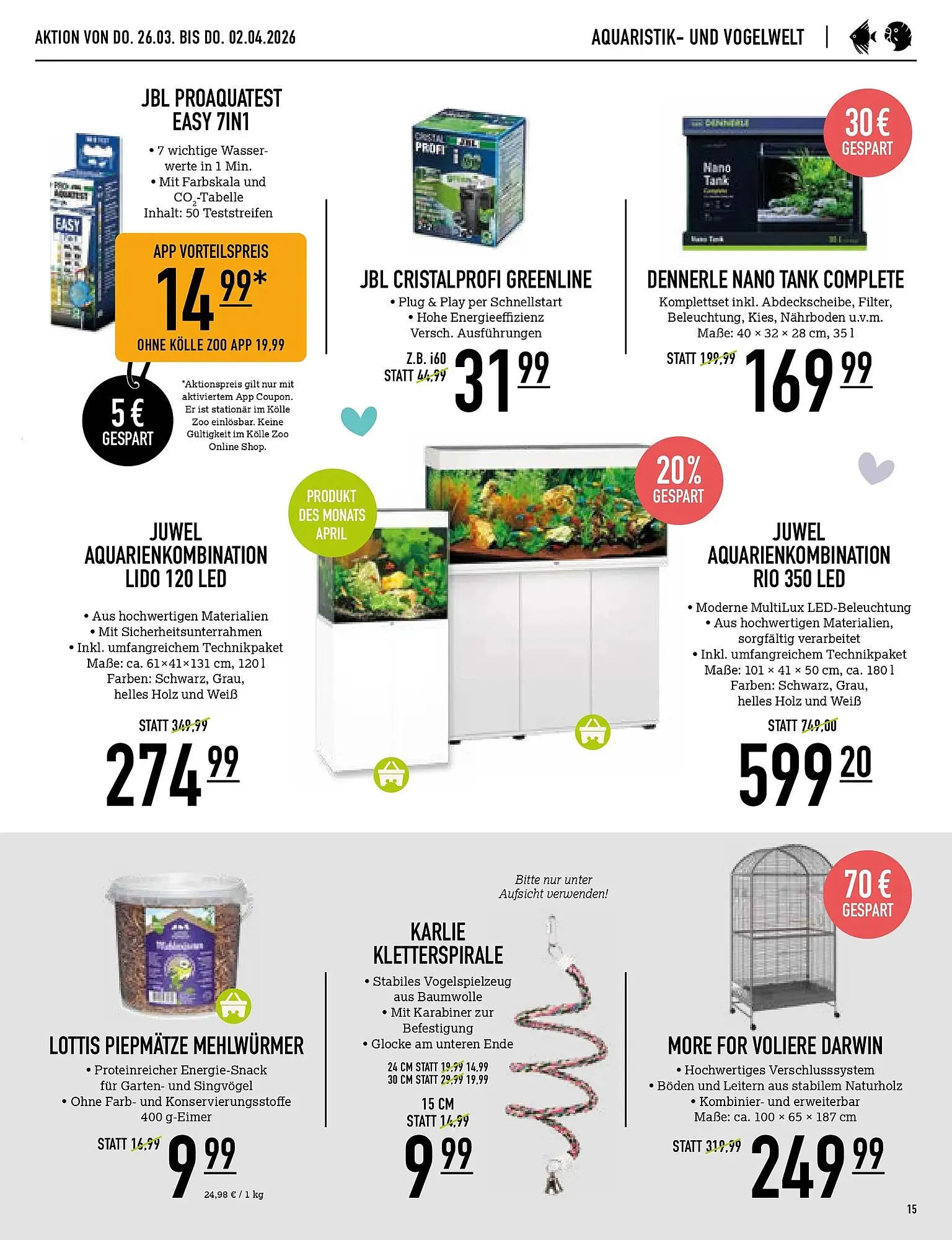 Kölle Zoo Prospekt von 25. März bis 2. April 2026 - Prospekt seite 15